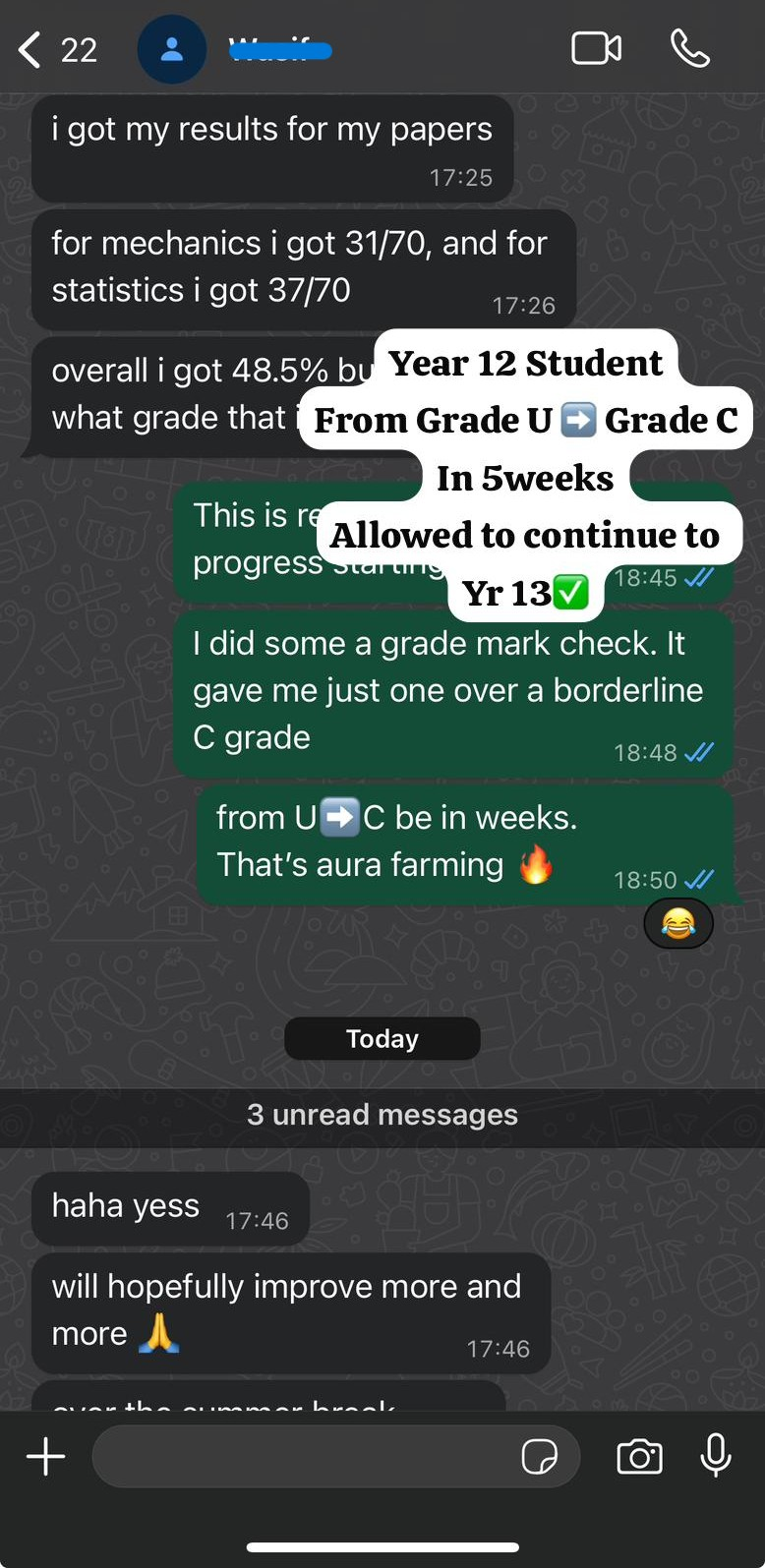 Before and after grades